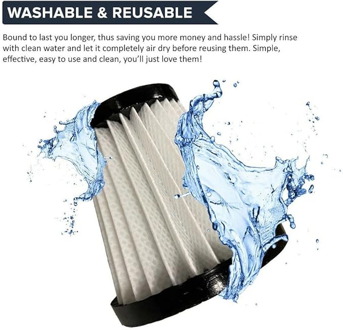 Replacement, Handheld Vacuum Cleaner Filter, Compatible with Dirt Devil Scorpion SD20005RED, SD30025B, BD22025 Style F117, AD40117, White(2Pack)