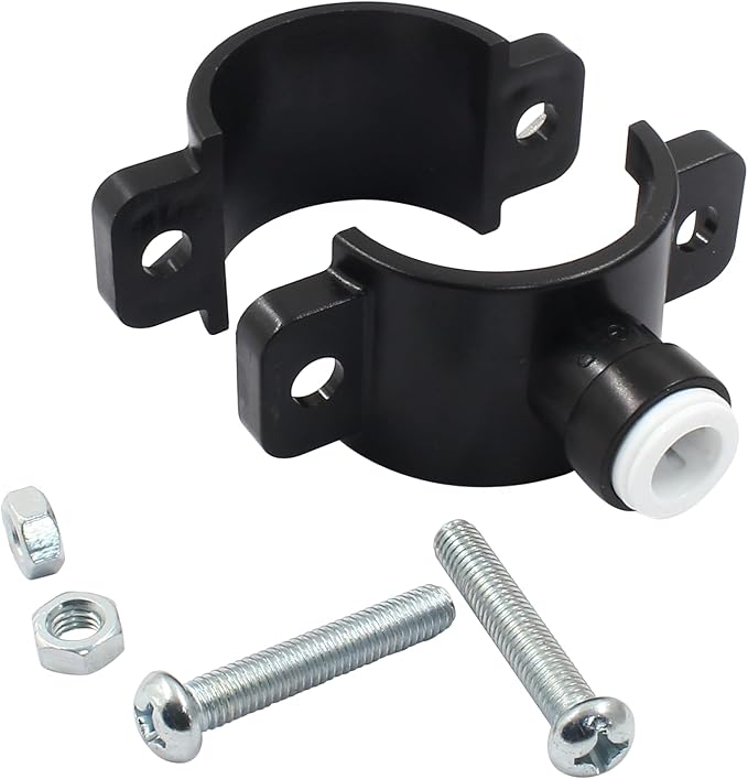 Waziaqoc Drain Saddle Valve with 3/8" Quick Connect, Plastic Drain Saddle Valve, Water Hose Pipe Adapter for Under Sink Reverse Osmosis System