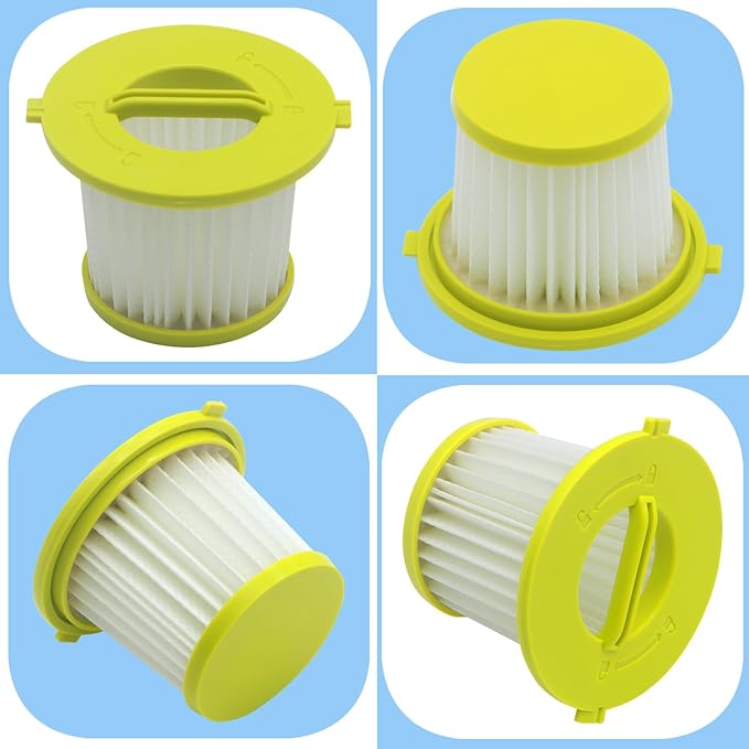 4 Pack HEPA Filters Fit Ryobi 18V ONE+ Hand Vacuum Cleaners PCL704 Series, PCL705 Series, PCL700 Series, Also Fit HART 20-Volt Hand Vacuum HPHV34, HPHV33B, HPHV34B, HPHV33B and Fit Hoover BH57400V