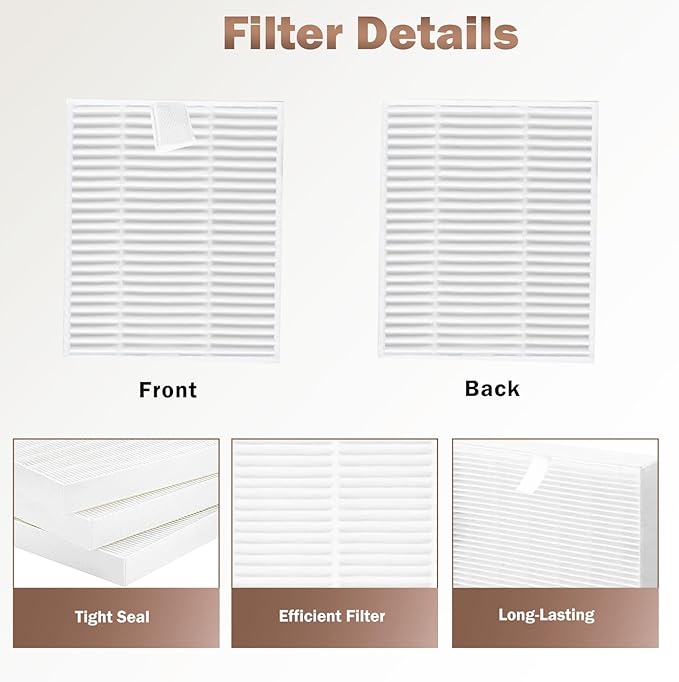 10-Pack HEPA Replacement Filters for iRobot Roomba Robot Vacuum, Compatible with 104 Vac, 105 Vac, 105 Combo, Vac Essential, Combo Essential, Q0120, Q0110, Q0520, Y0140, Y0110, Y01120, Y051020