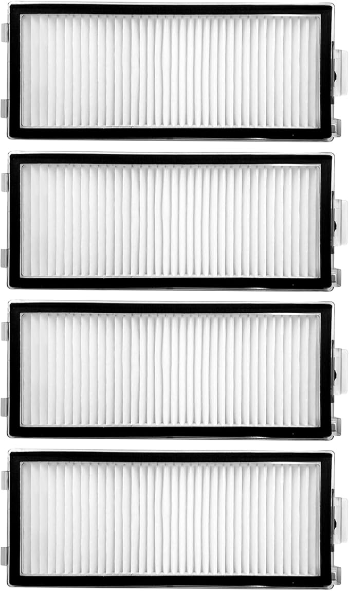 4 Pack Replacement HEPA Filters Compatible with Roborock Qrevo Master, Qrevo Slim,Saros Z70 Robot Vacuum Cleaner, Washable High-Efficiency Vacuum Filters Accessories