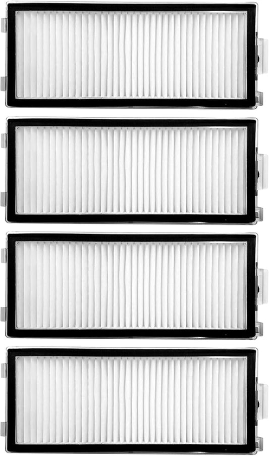 4 Pack Replacement HEPA Filters Compatible with Roborock Qrevo Master, Qrevo Slim,Saros Z70 Robot Vacuum Cleaner, Washable High-Efficiency Vacuum Filters Accessories