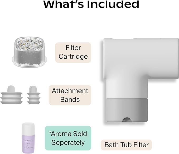 Canopy Baby Bath Tub Filter – Gentler Water Filtration for Delicate Skin | Reduces Chlorine & Irritants | BPA-Free Silicone Spout Cover | Easy Tool-Free Install | Activated Carbon Filtration