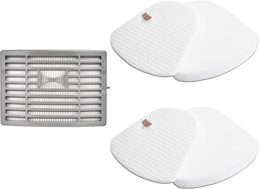 1+2 Filter Replacement for Shark Navigator NV586 NV581 NV581Q NV580 NV585 Powered Lift-Away DLX Upright Vacuum, 1 HEPA and 2 Foam Felt Filters, Part # XFFT580 & XHEP580