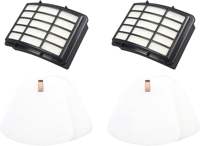 Replacement Filter Compatible with Shark CU512 Navigator Lift-Away XL Multisurface Upright Vacuum Cleaner （2 HEPA filters + 2 Foam）