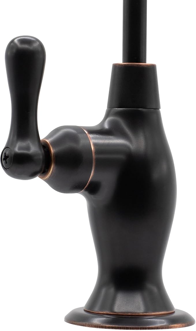 Metpure Non-airgap NSF Certified RO Faucet Reverse Osmosis Drinking Water Filtration System Water Dispenser Spout (Dark Oil Rubbed Bronze). Vase Style with Faucet Wrench.