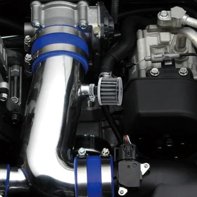 Breather Filter, Air Filter Valve Cover Breather, 12mm Mini Air Filter Vent Crankcase Breather, Air Filter Cold Air Intake Filter Breather, Car Accessories Universal for Car, Motorcycle