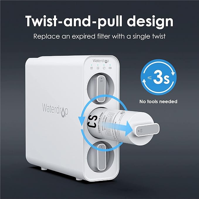 Waterdrop Undersink Replacement Water Filter Compo Pack, 2PP+CT+CS