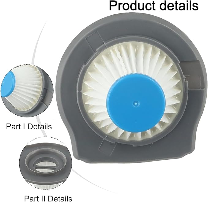 Vacuum Filter Replacement For BLACK & DECKER Handheld Vacuum Filters Washable Replacement,Handheld Vacuum Filter Replacement Compatible with For HLVCF10(1 PACK)
