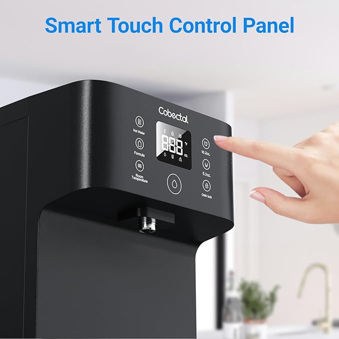 Countertop Reverse Osmosis Water Filter System, Cobectal 8 Stage RO Water Purifier, 4:1 Pure to Drain, Reduce TDS, No Installation Required, Desktop Water Filter for Home, Office, RVs, Black