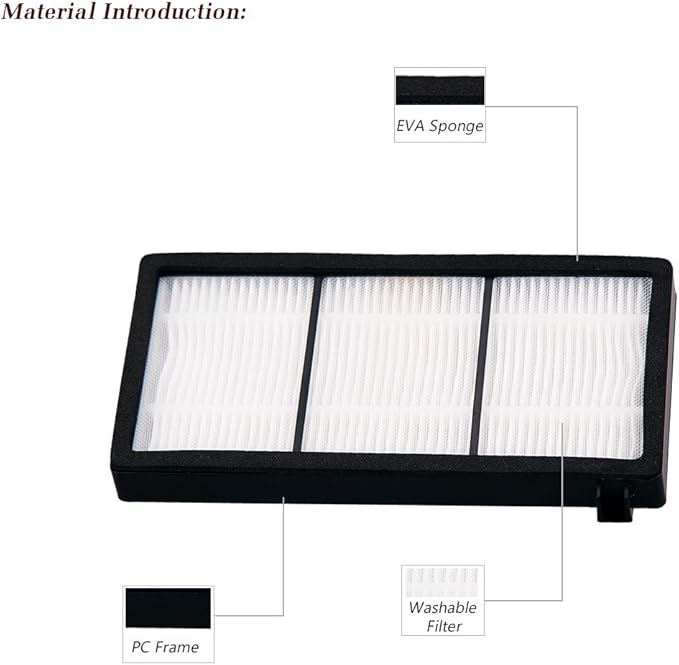 I clean 10pcs Replacement iRobot Roomba Hepa Filter, Parts Fit for Roomba 980 960 880 860 870 890 Robotic Vacuum 800&900 Series, with A Free Cleaning Brush…
