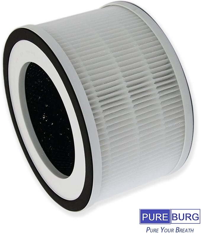 PUREBURG Replacement Filter Compatible with Afloia Fillo Halo Allo Air Purifiers & Mooka Allo Air Purifier,2-Pack H13 HEPA 4-Stage Filtration Activated Carbon