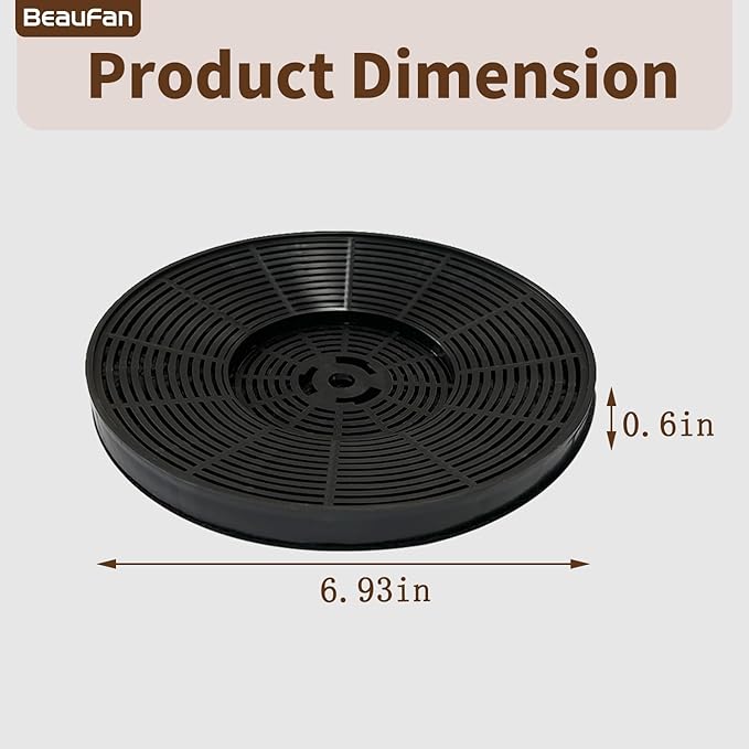 2 Pack CFK4 Carbon Filters Compatible with Cosmo Under Cabinet Range Hood 5MU30 / 5MU36, Also Fit for SNDOAS Range Hood ‎US0475BPB / US0475NBK