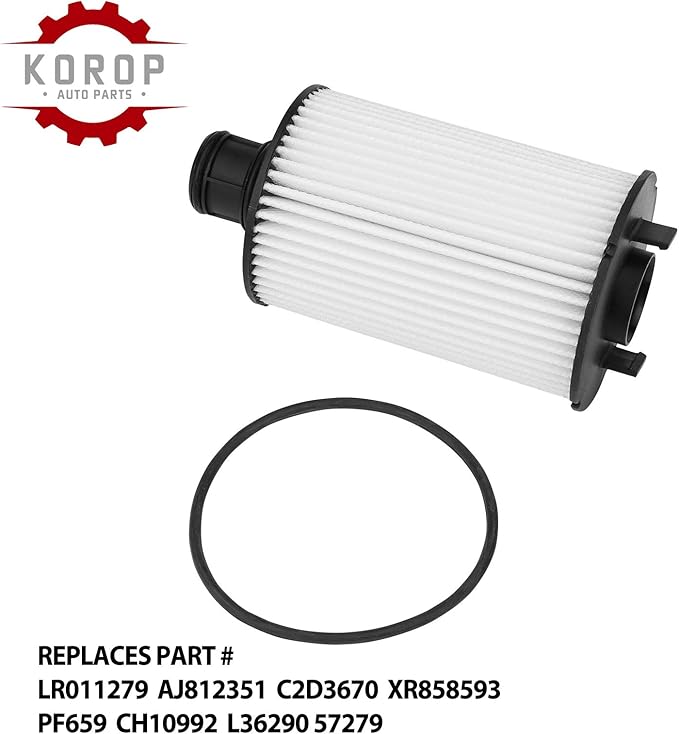 Engine Oil Filter Replaces# LR011279 AJ812351 C2D3670 XR858593, Fits for R-angeRover Land Rover Discovery LR4 Fits for Jaguar F-Pace F-Type XE XF XFR XFR-S XJ XJR XK XKR XKR-S