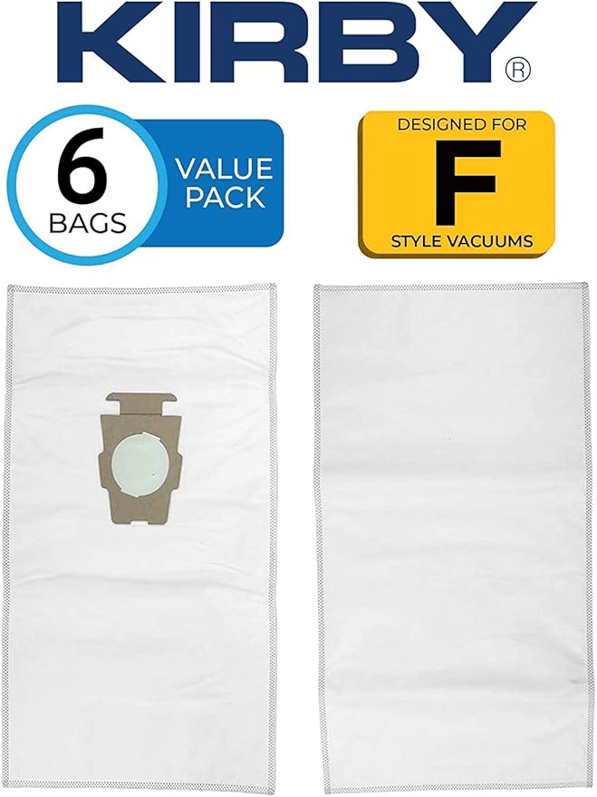 Kirby 204814 Micron Magic HEPA Filter Plus Bags, 6, White Vacuum Bags