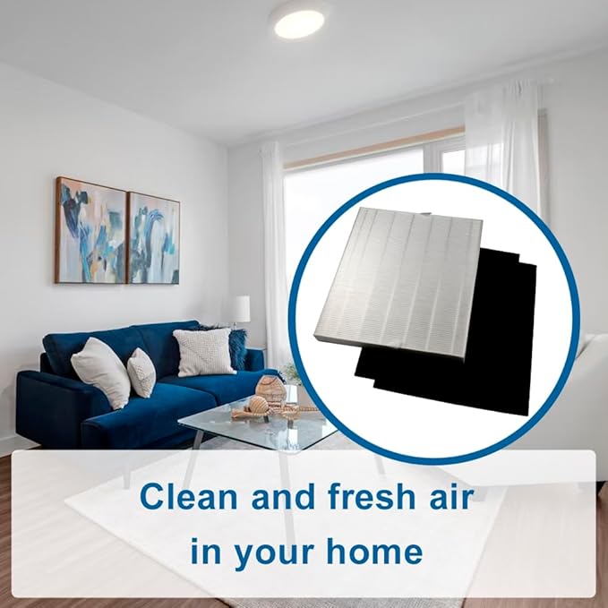 HQRP AP-1512HH Replacement Filter Compatible with Coway Airmega AP1512HH Mighty, AP-1518R Airmega 200M Air Purifier, Part 3304899, 1 True HEPA Filter + 2 Activated Carbon Pre-Filters