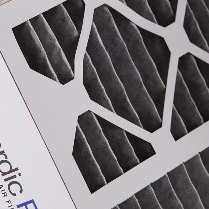 Nordic Pure 20x20x5 (Actual Size: 19 5/8 x 19 7/8 x 4 3/8) Honeywell Replacement Furnace Filters MERV 12 Plus Carbon 1 Pack