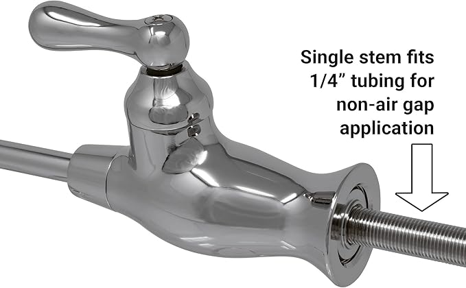 Metpure Non-airgap NSF Certified RO Faucet Reverse Osmosis Drinking Water Filtration System Water Dispenser Spout (Polished Nickel). Vase Style with Faucet Wrench.