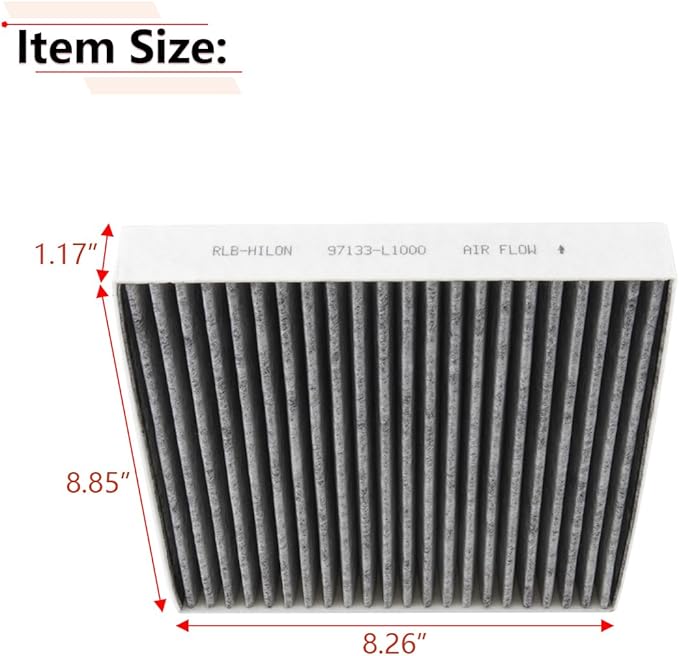 RLB-HILON Cabin Air Filter Compatible with Hyundai Elantra | Santa Fe | Ioniq 5 | Tucson Sport Utility | Sonata Sedan, for Kia K5 Sedan, for 2020 2021 2022 2023 Year, for 97133-L1000