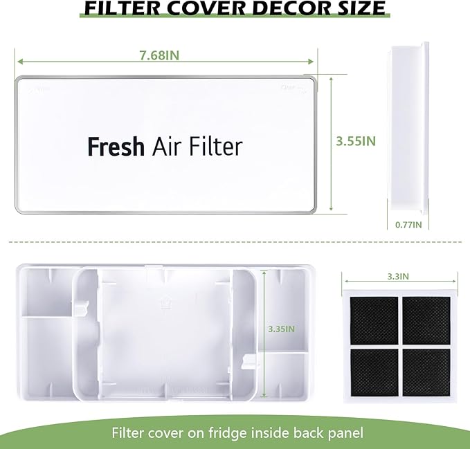 IWIWE MCR66849208 Filter Cover Decor Compatible with LG Refrigerators Air Filter Cover Replacement MCR66849219,LMRS28596D, LMRS28596S, LMRS28626D, LMRS28626S, LMXS28626M,MCK703881 ACW75477501