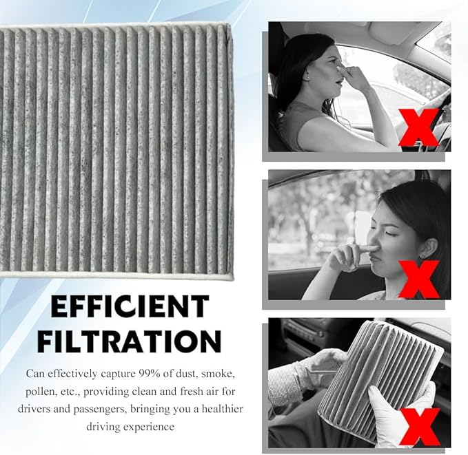 CF10134 Cabin Air Filter includes Activated Carbon, Automotive Replacement Passenger Compartment Air Filters, Car Accessories Auto Compartment Filters Replaces for Civic Accord TLX RDX