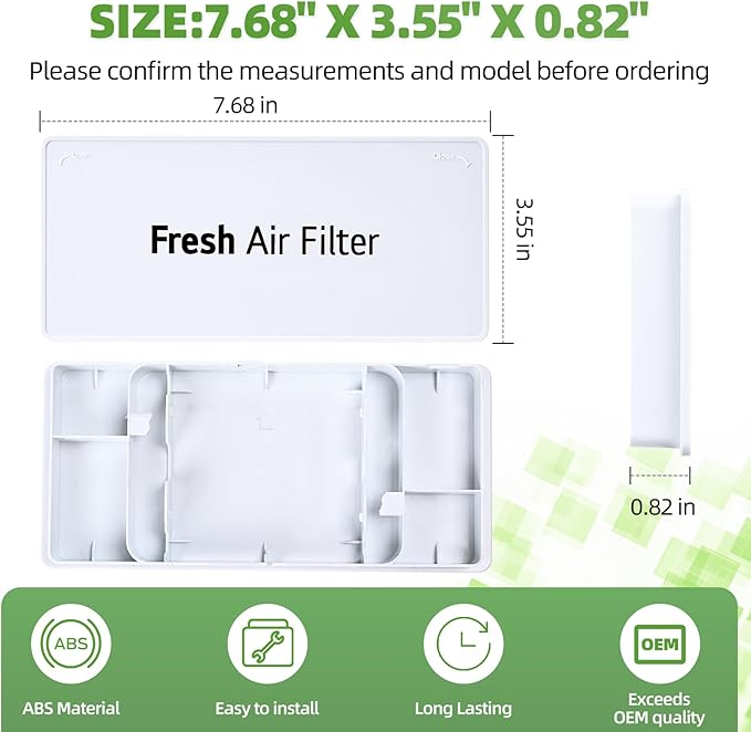 MCR66849208 MCR66849219 Filter Cover Decor Compatible With LG Refrigerators LMRS28596D LMRS28596S LMRS28626D and More, Fresh Air Filter Cover replacement 4957379 AP6892370 ACW75477501 MCK703881