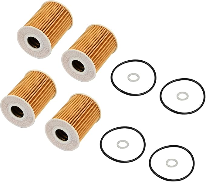 26320-3CKB0 4Pcs Oil Filter Fit for Hyundai Genesis Palisade3.8L/ for Kia Cadenza Sedona Sorento Telluride, Engine Oil Filters with Seals Pack