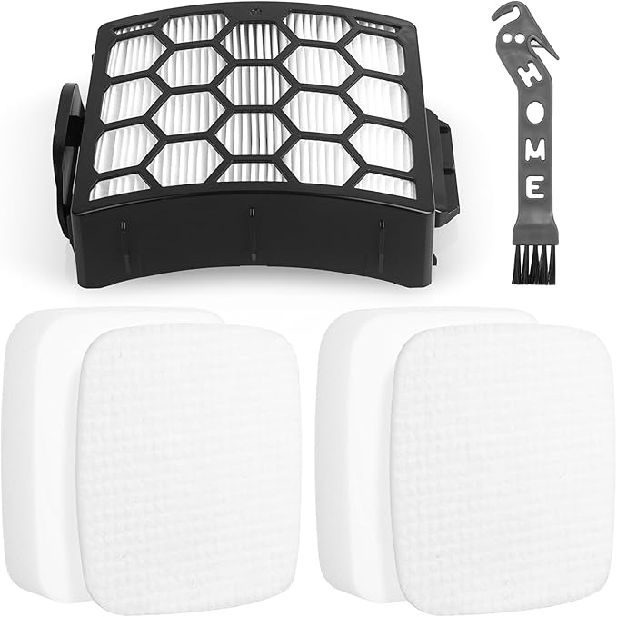 UV850 Filters Replacement for Shark Navigator Lift-Away ADV DuoClean PowerFins Upright Vacuum UV900 UV850 LA492 LA490, Replace Part # XHF320 & XFFK602UKT