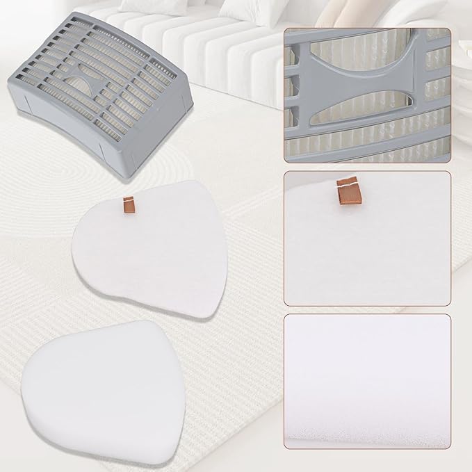 Vacuum Filters Replacement for Shark Powered Lift-Away DLX NV580 Series NV581, NV581Q, NV585, NV586, 2 HEPA Filter, 4 Foam & 4 Faux Felt Filters - Compare to Part # XFFT580 & XHEP580