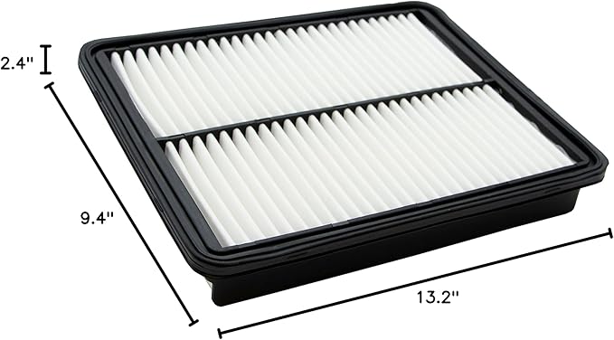 ECOGARD XA6124 Premium Engine Air Filter Fits 2011-2015 Hyundai Sonata, 2011-2016 Kia Optima, 2011-2013 Sorento, 2010-2012 Hyundai Santa Fe, 2012-2017 Azera, 2014-2016 Kia Cadenza