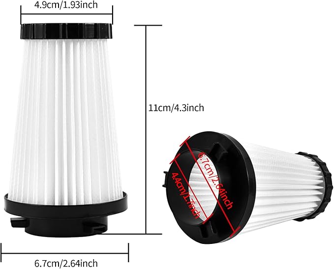 2Pcs HEPA Filter 3-SFA115-00X, F929, 80-2310- 04 Replacement Type F2 Filter Compatible with Dirt Devil Power Stick Upright Stick Vacuum M084100, Power Reach, Dynamite Bagless Vacuums