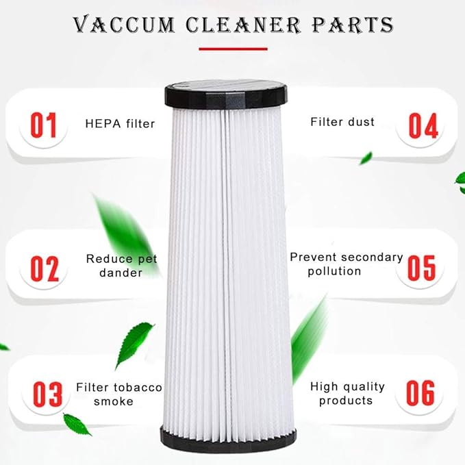 SaferCCTV Replacement Vacuum Hepa Filter Replacement Compatiable with Dirt Devil F1 Vacuum Filter 3JC0280000 2JC0280000 Compatiable with Featherlite, Jaguar, Bagless Extra Light, Scorpion