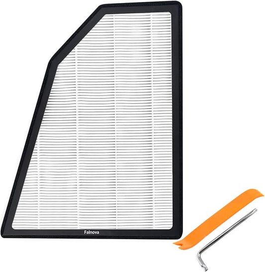 (Upgrade) Compatible with Tesla Model X HEPA Cabin Air Filter 2015 2016 2017 2018 2019 2020 with Activated Carbon, Cabin Air Filter Replacement Accessory - Includes Tools & Installation Guide
