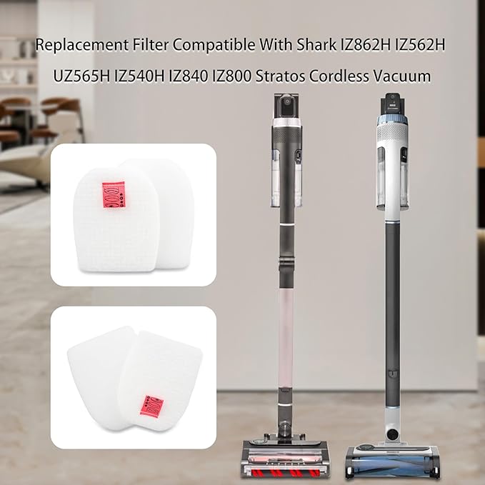 Replacement Filter Compatible with Shark IZ862H IZ562H UZ565H IZ540H IZ840 IZ800 Stratos Cordless Vacuum,Part # XFFKIZ700