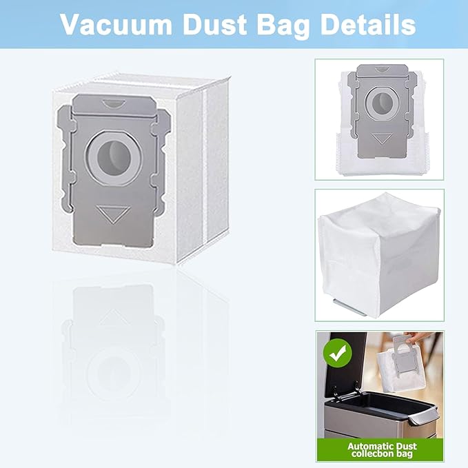 Replacement Parts Accessories for iRobot Roomba i3 i3+ i7 i7+ i4+ i5 i5+ j5 j5+ i6 i6+ i8 i8+ i2 J7 E5 E6 E7 I&J&E Series Vacuum Cleaner,1 Roller Brushes,4 Filters,4 Side Brushes,6 Dust Bags