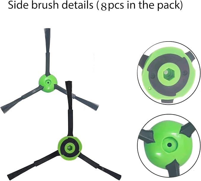 Replacement Parts Accessories for iRobot Roomba Combo i5, i5+, j5, j5+,i3 Vacuum Cleaner:2 Set Roller Brushes 8 HEPA Filters 8 Side Brushes 6 Dust Bags 5 Mopping pads NOT FOR J7 and J9