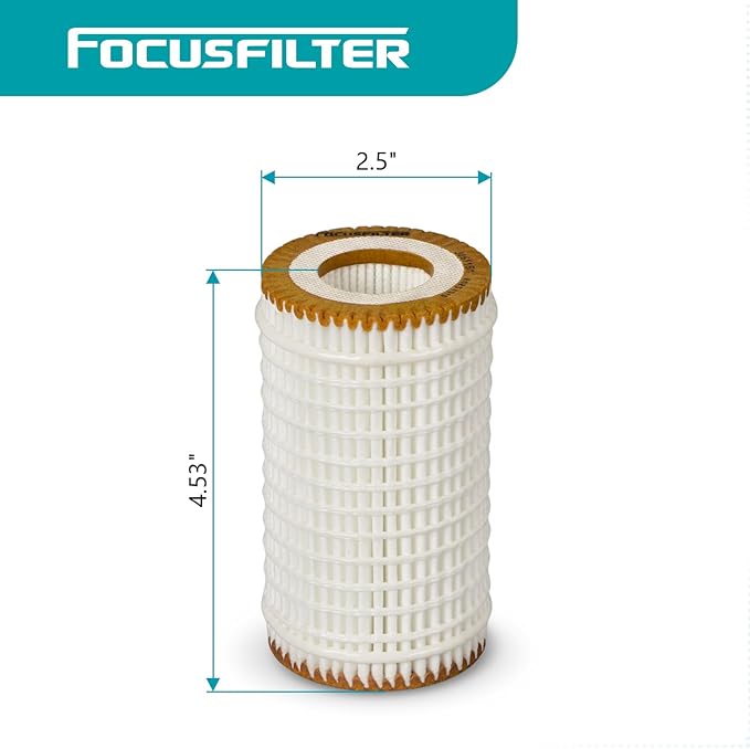 FOCUSFILTER HU718/5x OEM Grade Oil Filter, Compatible with Mercedes-Benz C230/C240/C320/C300 /E350/E320/C350/E500/G1450/SL500/CL500, Replaces 05102905AB, 05102905AA, A1121800009