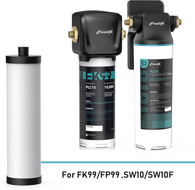 Frizzlife PLC10 Replacement Filter For FK99/FP99/SW10/SW10F Under Sink Water Filter (Pack of 2)