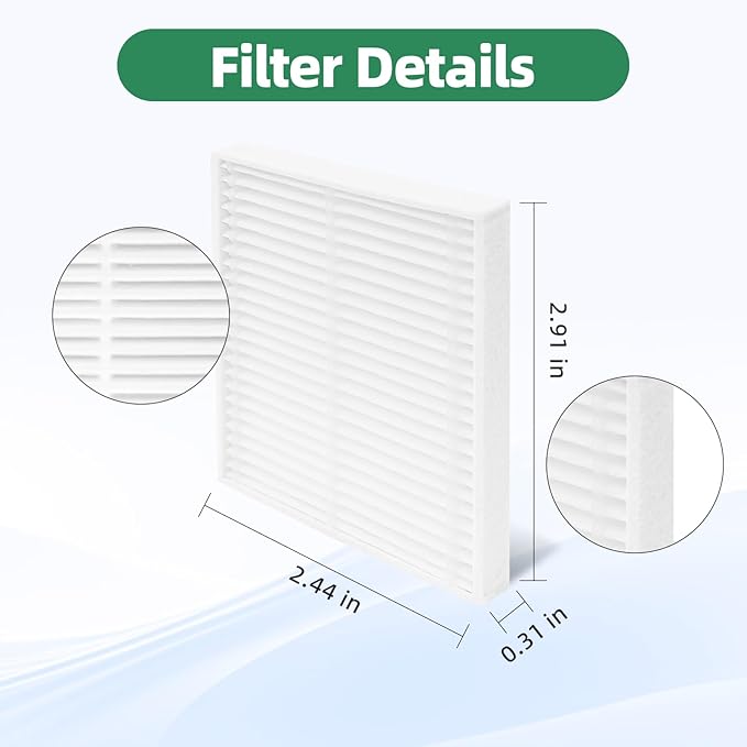 8-Pack Replacement Filter Compatible with iRobot Roomba 100/1000 Series (104, 105, 106, 108, 1010, 1020) and Essential Series (Q011, Q0120, Q0520, Y0110, Y0140, Y051020) Robot Vacuums