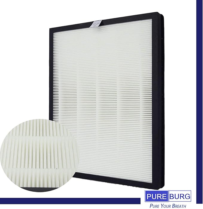 PUREBURG Replacement Filter Set Compatible with Alexapure Breeze 3049 AP-B102 Air Purifier,2-Pack H13 HEPA & Activated Carbon Filter Air Clean PM2.5 Odor smoke VOCs