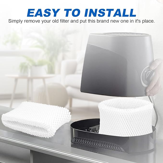Humidifier Wicking Filters Compatible with Honeywell HC-888, HC-888N, 4 Pack Replacements Filter C for Honeywell HC888 Series HCM-890 HEV-320 & Duracraft D88 DCM-200(White)