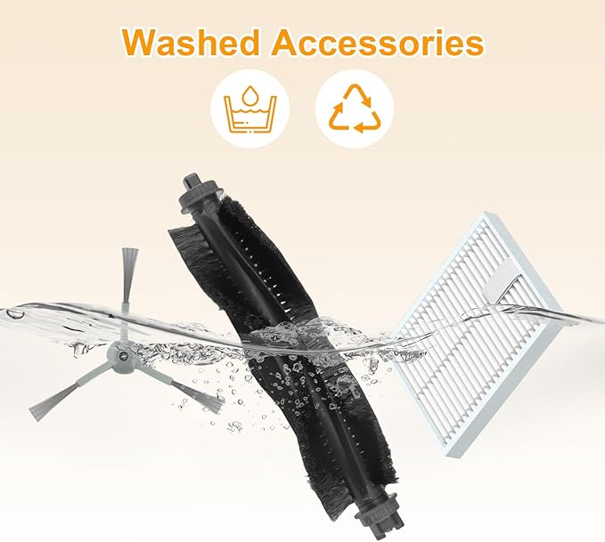 L60 Accessories Kit Compatible with Eufy L60 / L50 Vacuum Robot, 2 Roller Brushs, 4 HEPA Filters, 4 Side Brushs, 1 Clean Tool, 1 Screwdriver for Eufy L60 / L50 Replacement Parts