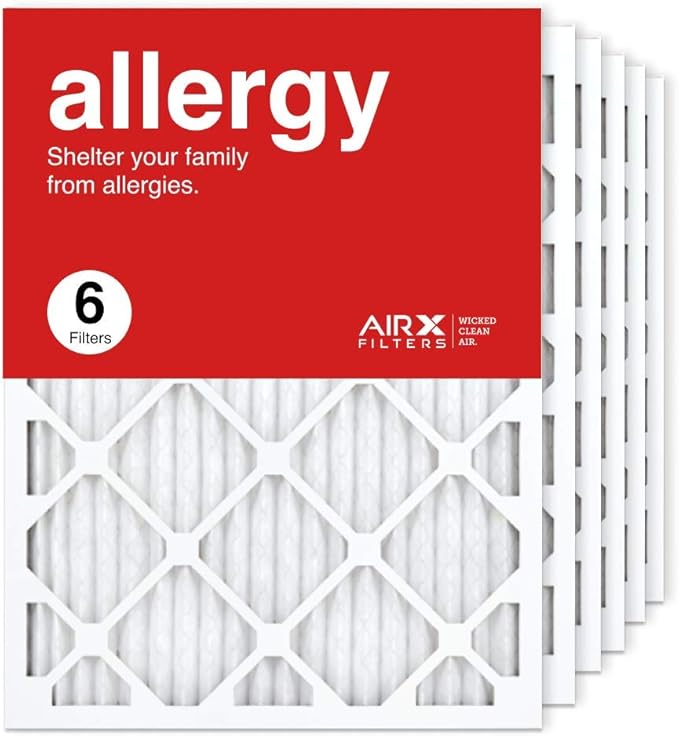 AIRx Filters 18x24x1 Air Filter MERV 11 Pleated HVAC AC Furnace Air Filter, Allergy 6-Pack, Made in the USA