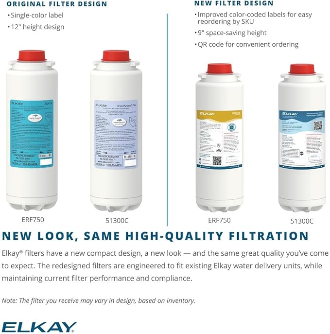 Elkay Genuine WaterSentry 51299C Lead + Microplastics NSF/ANSI Certified Filter (Coolers & Fountains)