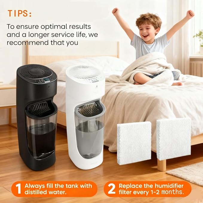 2-PACK Humidifier Replacement Filter T for Honeywell HEV615 and HEV620 Humidifier Wicks,Compatible with Part # HFT600