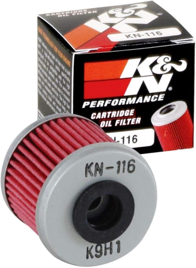 K&N Motorcycle Oil Filter: High Performance, Premium, Designed to be used with Synthetic or Conventional Oils: Fits Select Honda Vehicles, KN-116
