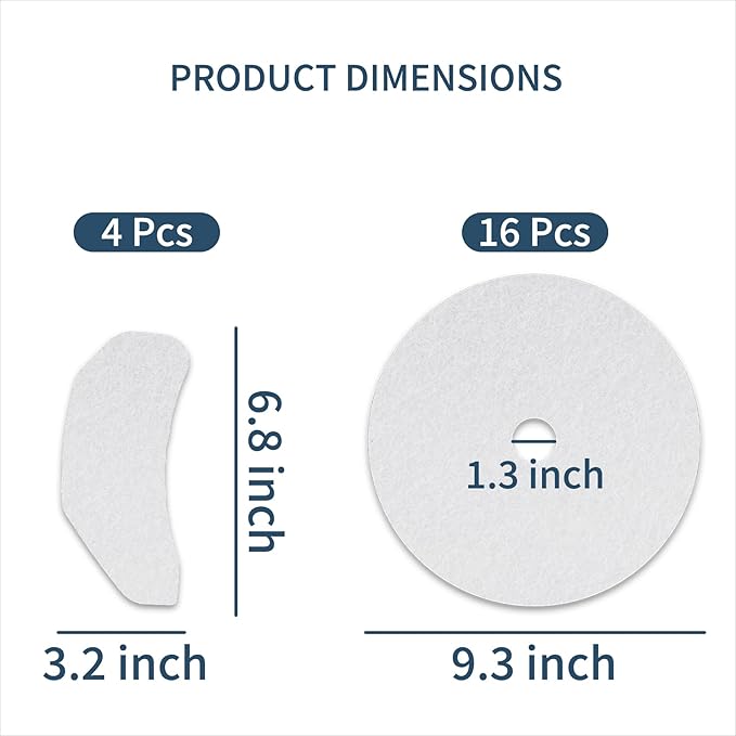 20 PCS Dryer Exhaust Filter suitable for Panda Lint Filter Cloth Dryer Replacement Include 16 Exhaust Filters & 4 Air Intake Filters Replacement suitable for Pan.da, Son.ya, A.vant, Magic Chef Dryers