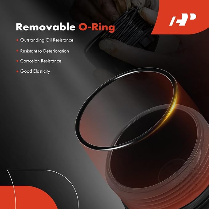 A-Premium Oil Filter Housing Cap Assembly Compatible with Kia Sorento 2011-2018, Sedona 2015-2018, Cadenza 2014-2016 & Santa Fe 2010-2018, Santa Fe XL 2013-2019, Azera, 3.3L 3.5L, 263503CAB1