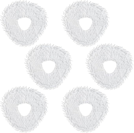 6 Pcs Freo Mop Pads Compatible with for Narwal Freo, Freo Pro, Freo X Ultra, Z Ultra, Freo Z 10, Freo X10 Pro Robot Vacuum Cleaner, Washable and Reusable Mop Pads White