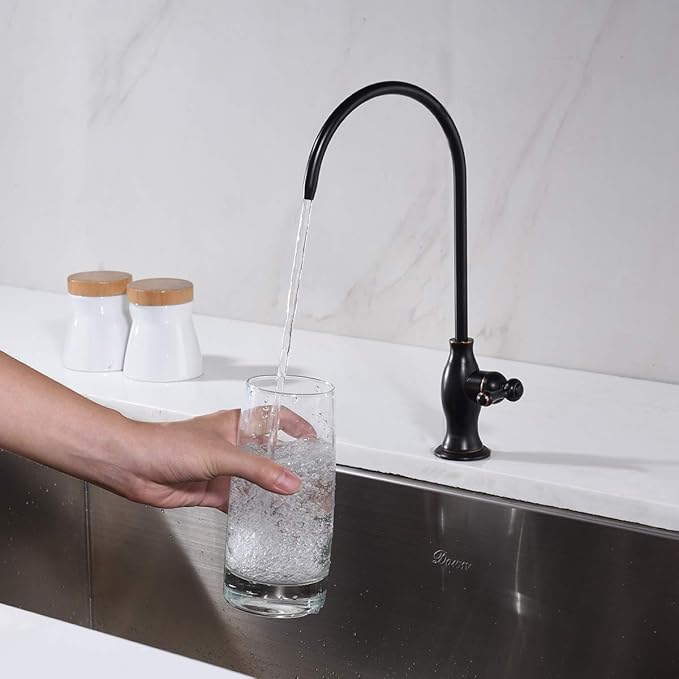 Delle Rosa Drinking Water Faucet, Stainless Steel Kitchen Water Filter Faucet, Commercial Water Filtration Faucet for Under Sink Water Filter System, Oil Rubbed Bronze Non-Air Gap RO Faucets
